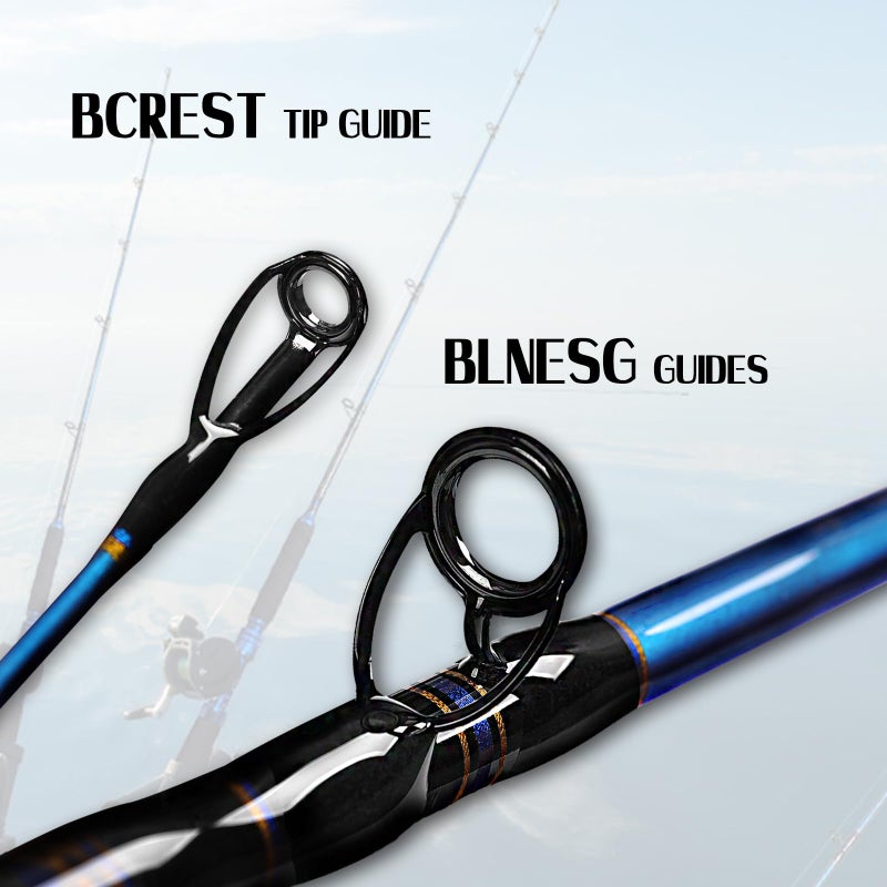 Fiblink Saltwater Graphite Jig Jigging Casting Fishing Rod Deep Sea Jig Cast Pole (6-Feet, Medium Heavy, 50-80lbs) - Image 3